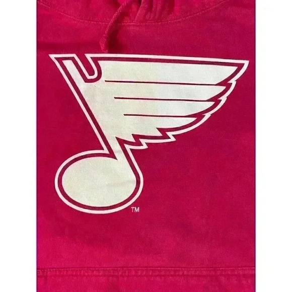 AWDis Women's St. Louis Blues Pink Hooded Sweatshirt With Pockets SIZE-SMALL - Picture 4 of 4